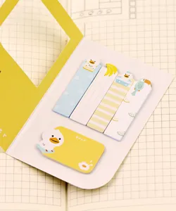 Cute cartoon duck sticky notes set memo pad cute stationery for student school supplies.