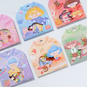 NEKONI simpatico pacchetto di adesivi decorativi per ragazze di cartoni animati, 10