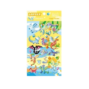 Cute 3D foam dinosaur stickers for phone, water bottle, diary decoration and crafts.