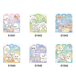 Cute laser animal stickers pack, daily life cartoon sticker for journal and scrapbooking.