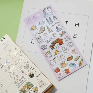 NEKONI cute animal city theme decorative PVC sticker sheet for journal scrapbooking DIY crafts
