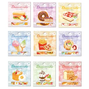 Nekoni dessert cake cute DIY sticker packs set, 9 packs of 30 pieces scrapbooking decorative stickers.