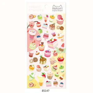 Nekoni sweet dessert stickers sheet cute cake ice cream decorative planner scrapbooking