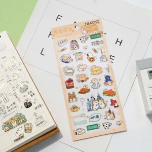 NEKONI animal city travel waterproof PVC decorative journaling stickers for DIY crafts.