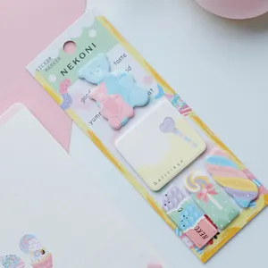 Note adesive Nekoni macaron orsetto caramella, blocchetti di carta carini per diario e pianificatore.