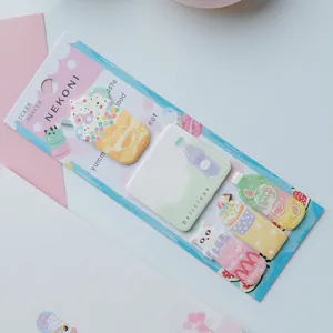 Nekoni Macaron Dessert Foglietti Adesivi Carini Blocchetti Kawaii Segnapagina Planner