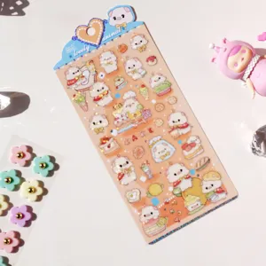 Cute Nekoni waterproof PVC sticker sheet with adorable pig baking designs for journal DIY.