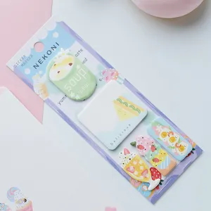 Nekoni macaron notes adesive cibo carino diario blocco memo cancelleria set