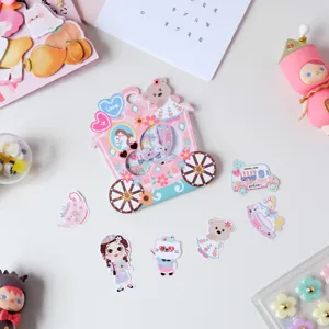 Cute NEKONI sticker pack featuring sweet girl castle and dessert designs for journal decoration.