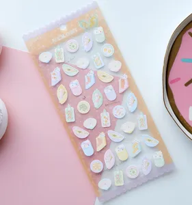 Cute macaron style decorative stickers sweet pink aesthetic journal stationery set