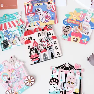 NEKONI cute journaling sticker packs with lovely castle, flower and dessert themes for DIY crafts.