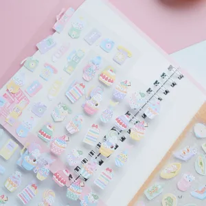 Cute macaron starry sky decorative paper journal stickers for DIY scrapbooking journaling