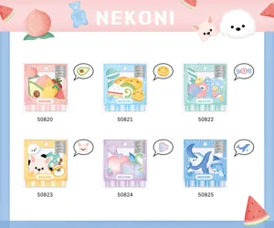 NEKONI Summer Dream Fruit Cake Ocean Theme Paper Memo Stickers Scrapbook Packs 36pcs
