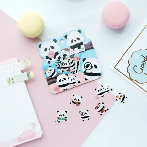 Cute panda sticker pack for bullet journal and phone decoration, sweet kawaii stationery set.