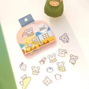 Cute cartoon mouse sticker pack DIY journaling planner decorative stickers cute animal stationery