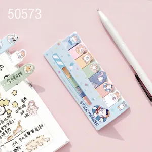 Set di note adesive carine con gatti e cani e vari design adorabili per il diario e la scuola.