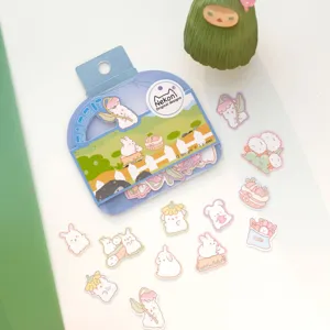 Nekoni cute animal and hyacinth DIY decorative planner stickers pack with 12 designs