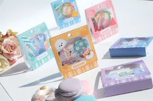 NEKONI summer dream marine fruit sticker packaging box details, colorful stationery design.