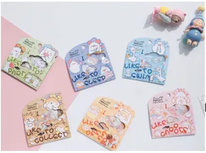 Nekoni cute animal decorative laser stickers set, 6 styles including bear, chick, and rabbit journaling.
