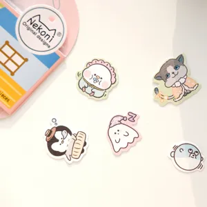 NEKONI cute cartoon animal DIY stickers pack for journaling and craft decoration detail view