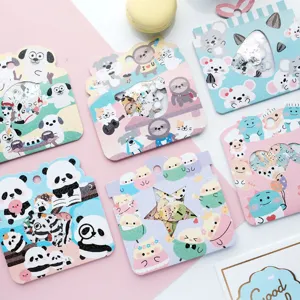 Cartoon Animal Sticker Pack Mini Cute Cat Dog Panda Dinosaur Bird Sticker Set Stationery DIY Phone Decor