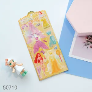 NEKONI Mädchen Anziehen Aufkleber Spielzeug Wasserdicht PVC Prinzessin Tagebuch Set