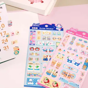 Cute animal cartoon note index stickers aesthetic sticky notes set for journaling and planning