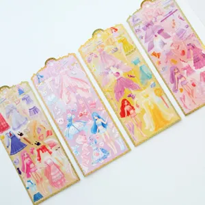 NEKONI süße Anime Mädchen Prinzessin Kleid PVC wasserdicht Aufkleber Journal Spielzeug 4Stk