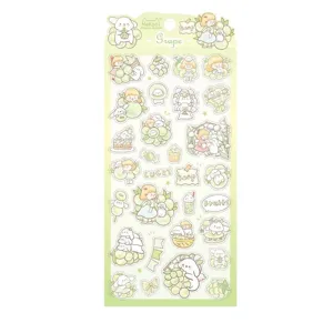 Cute green grape theme PVC decorative sticker for journaling, water bottle and diary crafting.