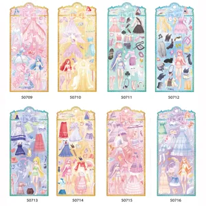 Süsses Mädchen Anzieh Aufkleber Set wasserdichte PVC Tagebuch Sticker für Kinder Hauptansicht