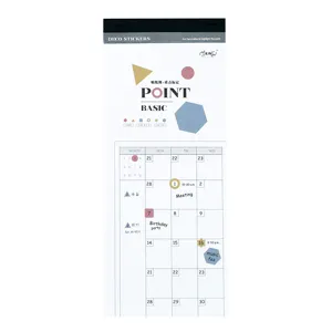 Blocco note adesivo decorativo con griglia calendario per la pianificazione giornaliera.