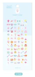NEKONI mini candy land decorative stickers cute cartoon sweet dessert stationery diary planner