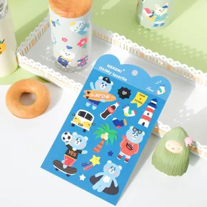 Adorables autocollants decoratifs de dessin anime impermeables telephone tablette agenda journal