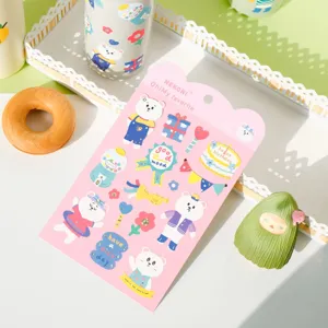 NEKONI autocollant décoratif étanche mignon ours pour téléphone journal planificateur détail