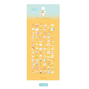 Nekoni mini cat coffee theme decorative sticker sheet for journaling and stationery decor.