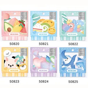 NEKONI summer dreamy fruit dessert ocean paper memo stickers set with six cute variants.