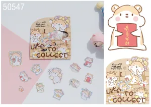 Nekoni cute hamster laser stickers set 36pcs decorative stationery scrapbooking supply