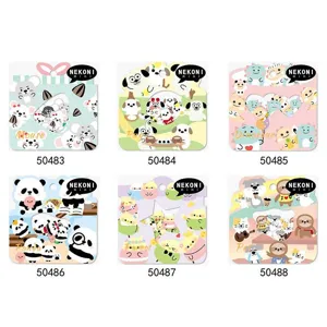 Nekoni mini cute animal stickers set, adorable cartoon planner and phone decoration items.