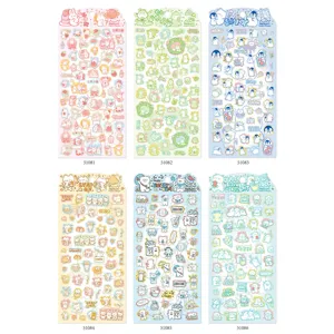 NEKONI Cute Animal Decorative Stickers Set Cartoon Bunny Cat Bear Journal DIY Craft Decals