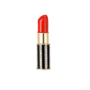 Fashion vintage rhinestone lipstick brooch pin for women elegant clothes apparel accessories gift