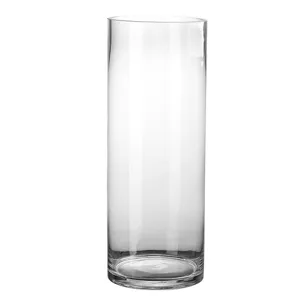 Grote transparante glazen cylindervase voor woonkamer bloemarrangement en huisdecoratie