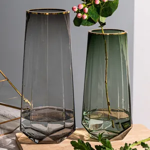 Nordic minimalist creative glass vase transparent hydroponic flower arrangement living room decor