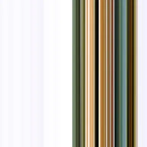 Primo piano dettaglio del vaso in vetro colorato magico europeo moderno a righe verticali.