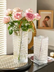 Nordic transparent glass vase creative minimalist living room floral arrangement decor item