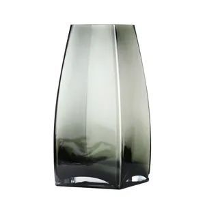 Rauchgraue Glasvase modernes minimalistisches Wohnkultur Tischaufsatz Blumenarrangement