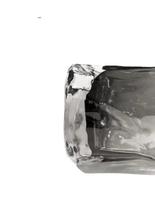 Modern geometric clear glass vase luxury aesthetic transparent floral arrangement centerpiece