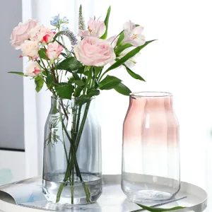 Glass flower vase modern transparent hydroponic floral arrangement home decor main image