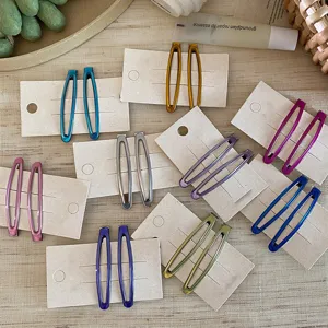 Bunte Tropfen Haarnadeln Set, schöne Metall Seitenclips für Damen und Mädchen im koreanischen Stil.