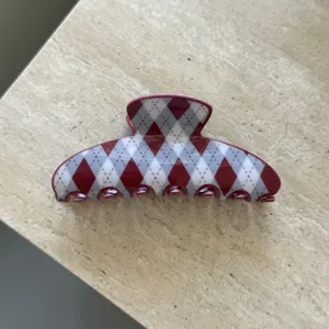 Koreanischer Acetat Argyle Haarklammer Clip Mode geometrisches Haarschmuck für Damen Alltag