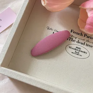 Leuke roze stoffen BB haarspeld Koreaanse stijl vrouwen zomer pony haaraccessoire mooi